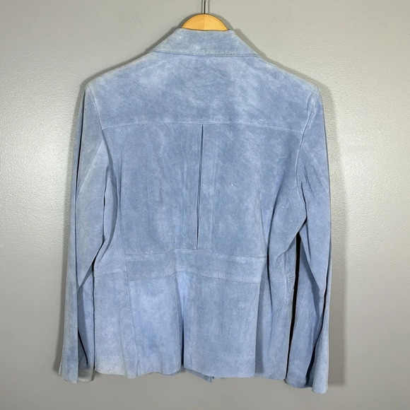 Liz Claiborne 100% Suede Women’s Blazer Size Medium Petite - Picture 2 of 12